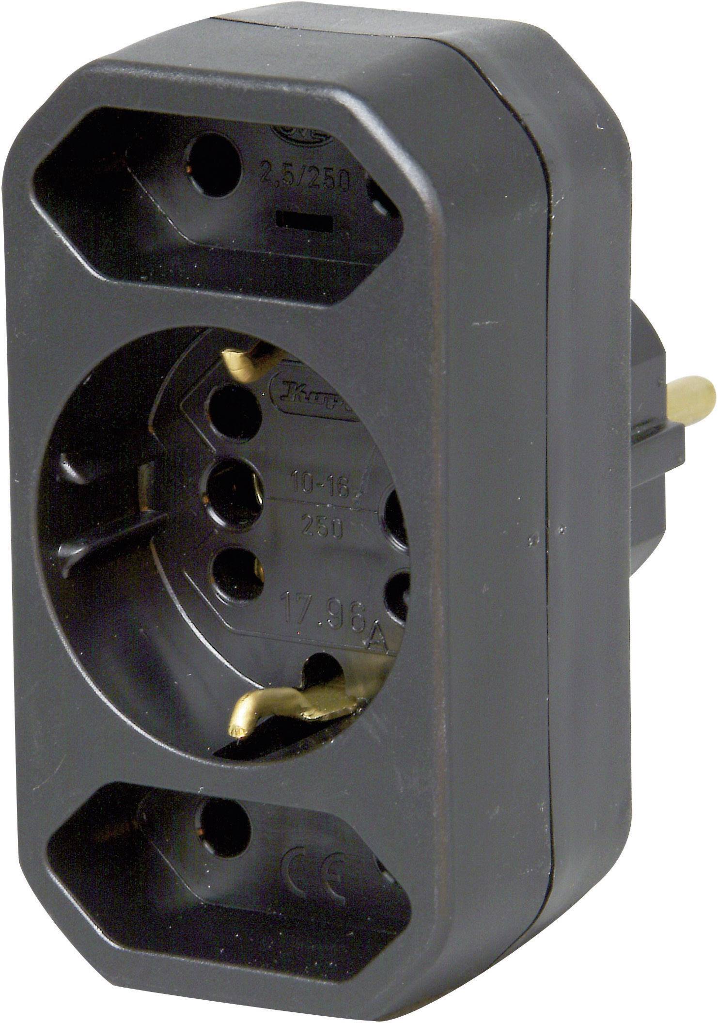 Kopp 179605004 3x Socket splitter Black