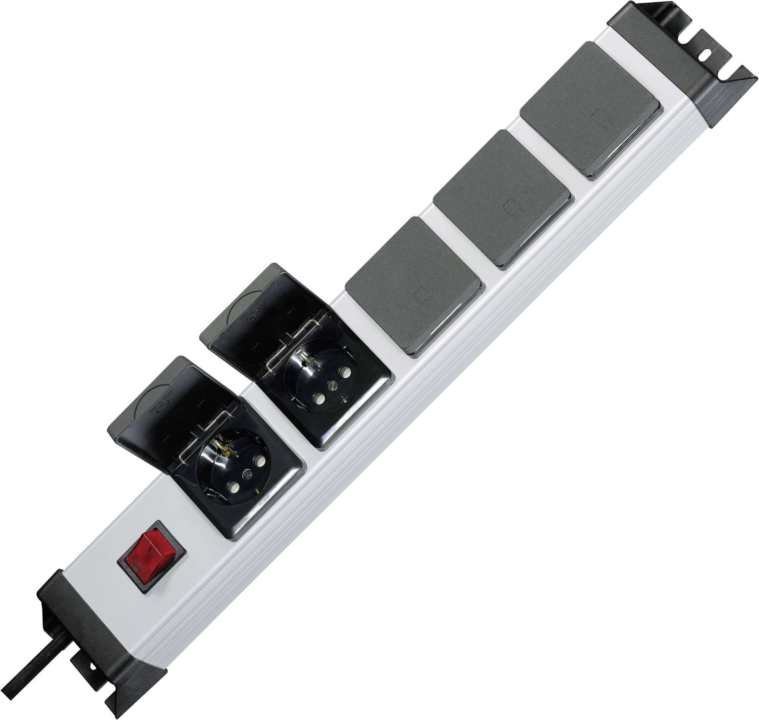 Kopp 227320017 19" power strip 5x Silver, Black PG connector 1 pc(s)