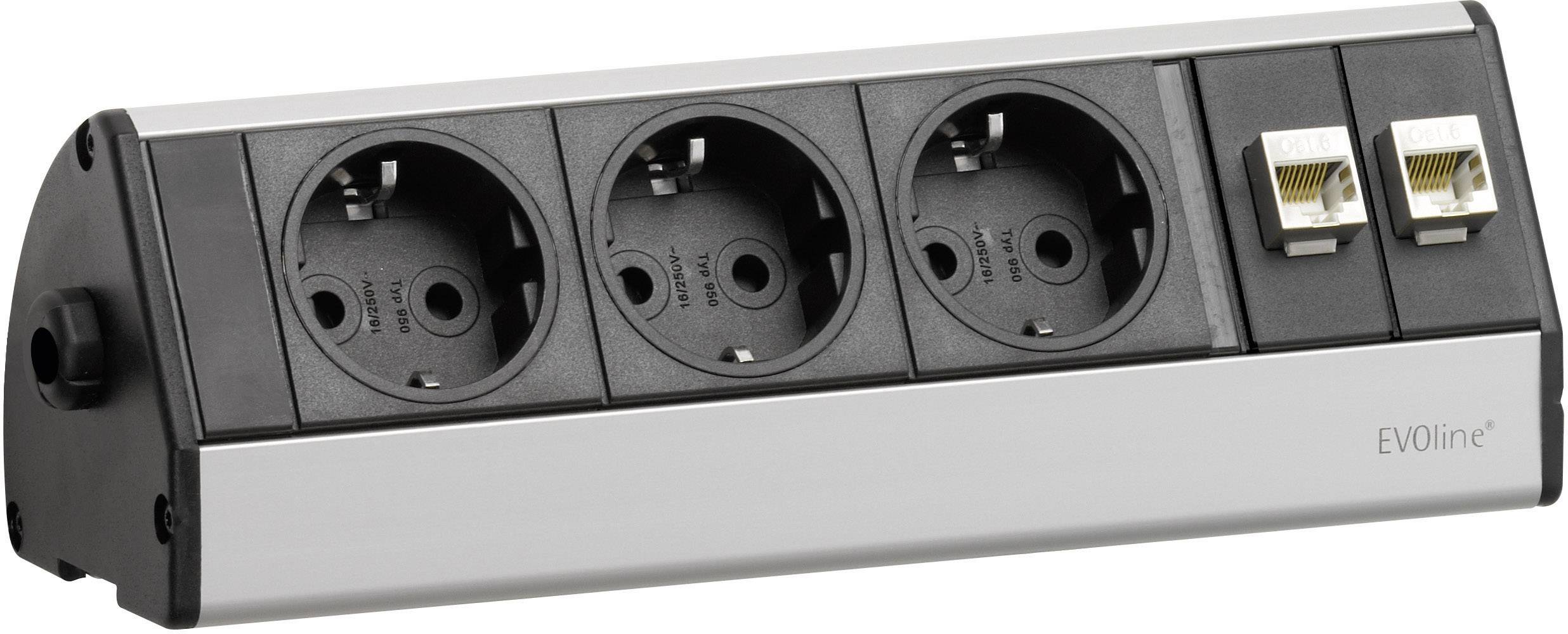 EVOline 103317 Power strip 3x Black, Silver PG connector 1 pc(s)