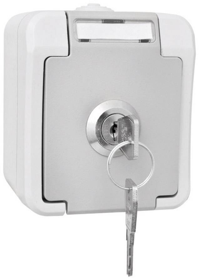Peranova 103395 Wet room switch product range PG socket (lockable) Pera Light grey, Dark grey