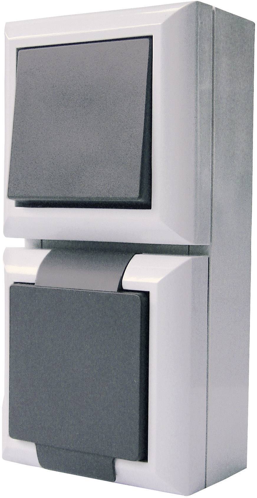 GAO 9171 Wet room switch product range Switch/socket combo Business-Line Grey