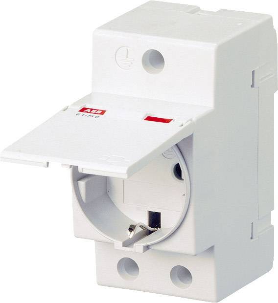A single fuse holder with integrated fuse protection cover, suitable for electrical installations and circuit breakers.