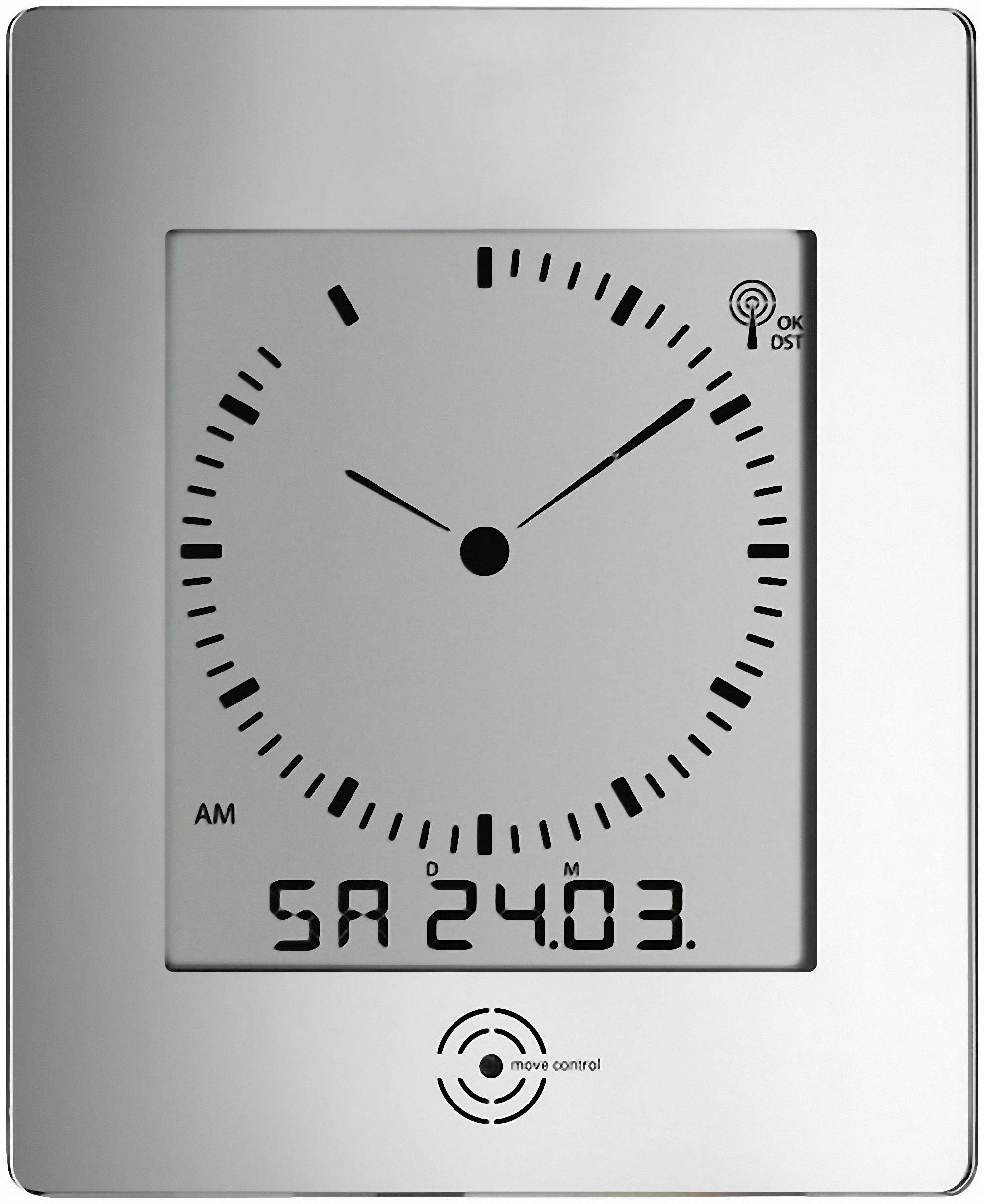 TFA Dostmann 60-4507 Radio Wall clock 240 mm x 285 mm x 39 mm Silver