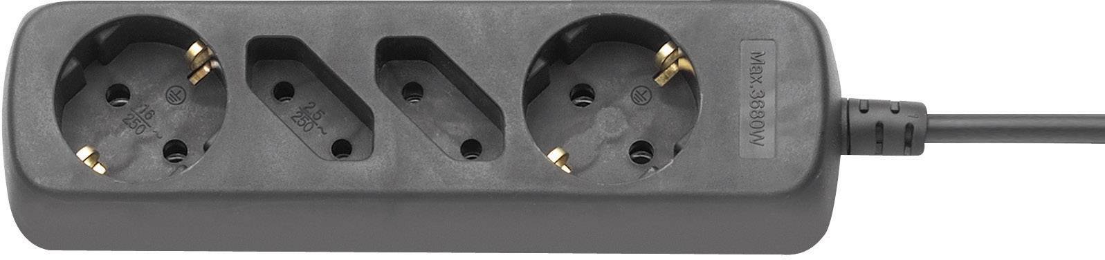 GAO 372 Power strip (w/o switch) 4x Black PG connector 1 pc(s)
