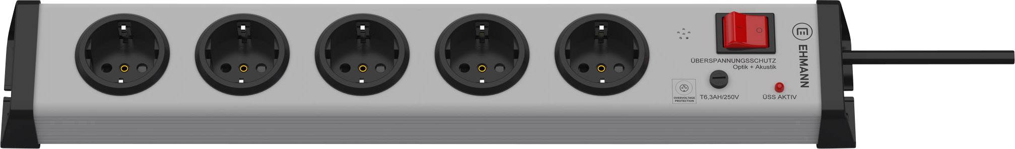 Ehmann 0206x01053301 Surge protection power strip 5x Grey PG connector 1 pc(s)