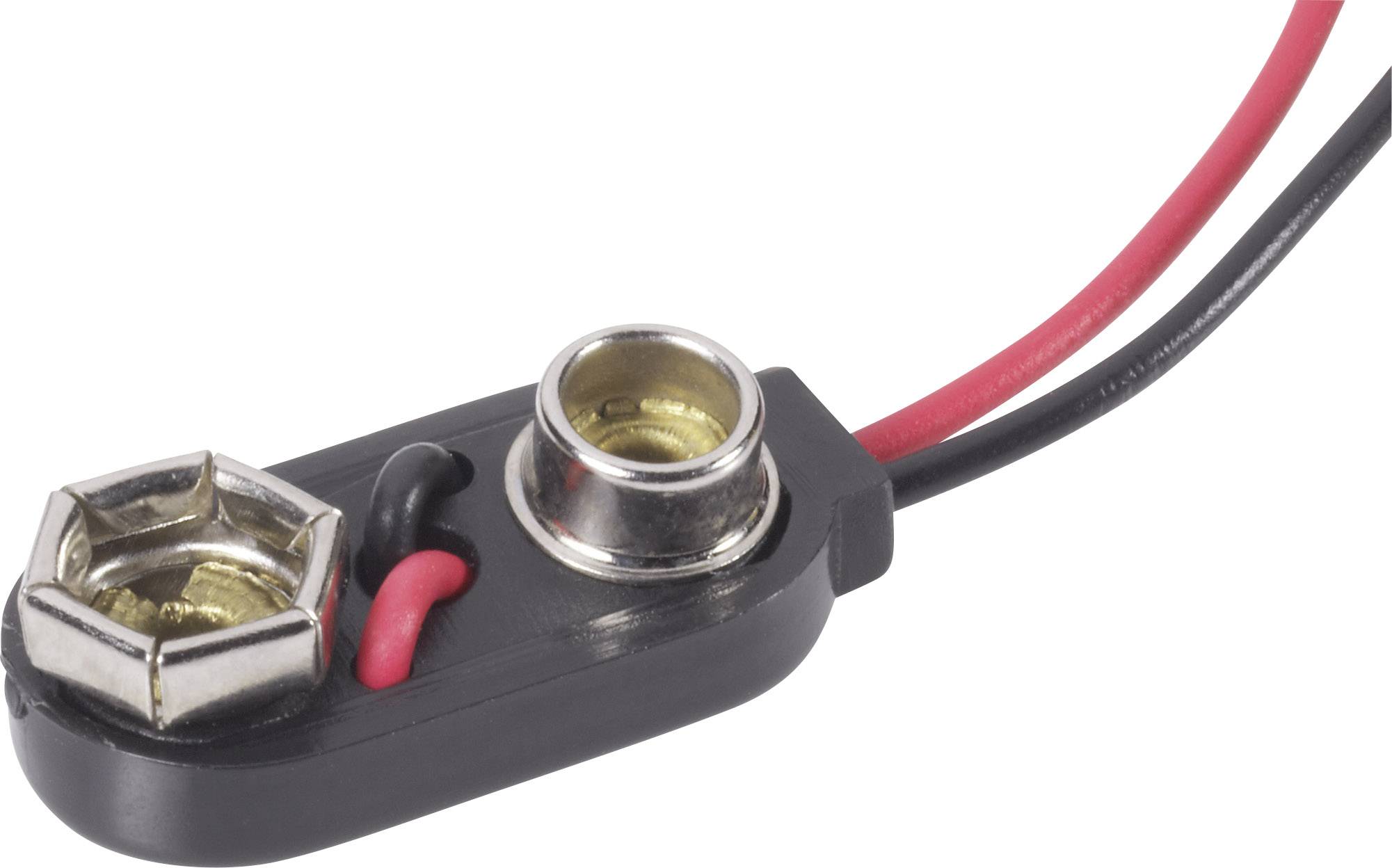 Beltrona 9V-I-Clip Battery clip 1x 9V PP3 Stud and socket (L x W x H) 26 x 13 x 8 mm