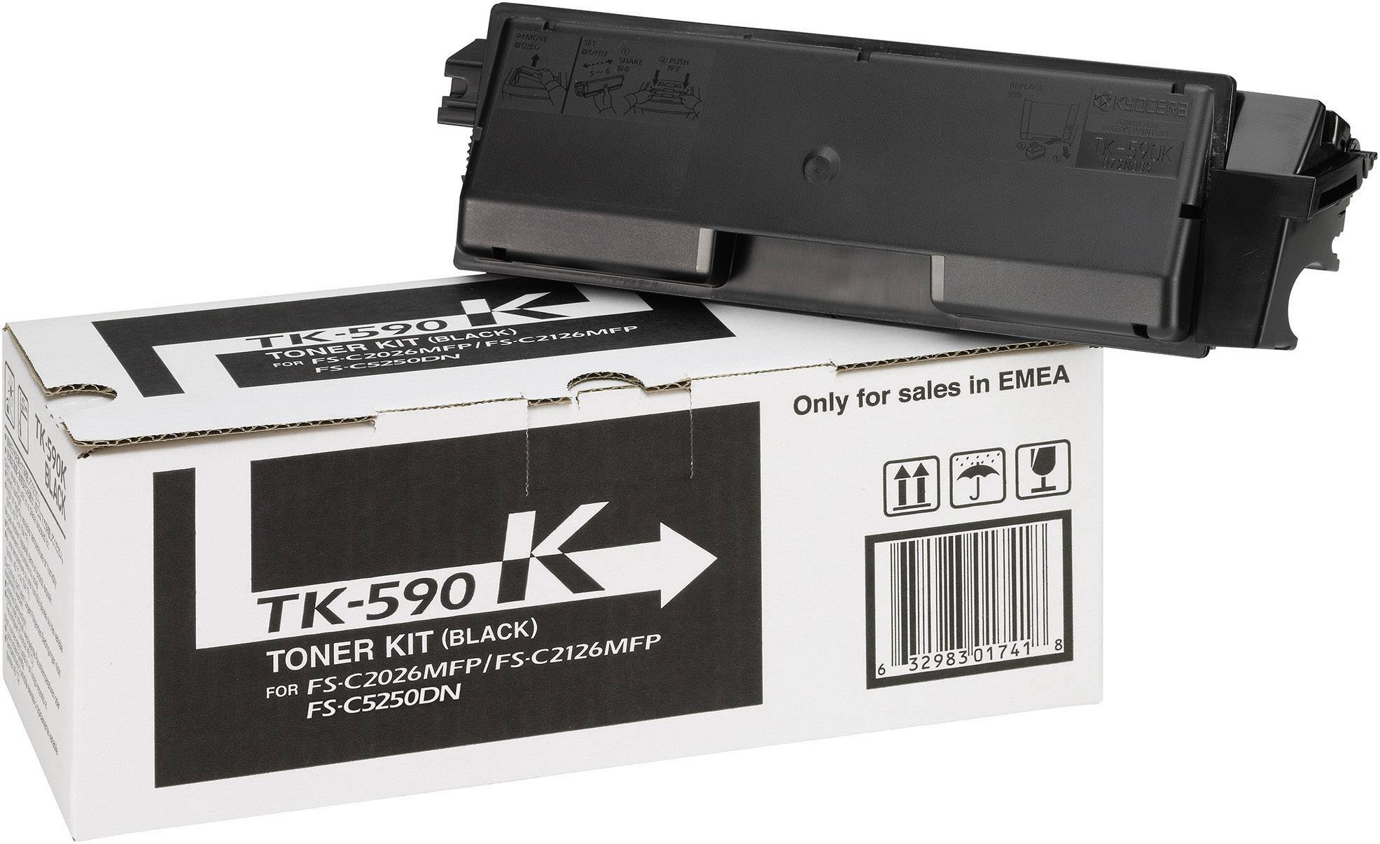 Kyocera Toner TK-590K Original Black 7000 Sides 1T02KV0NL0