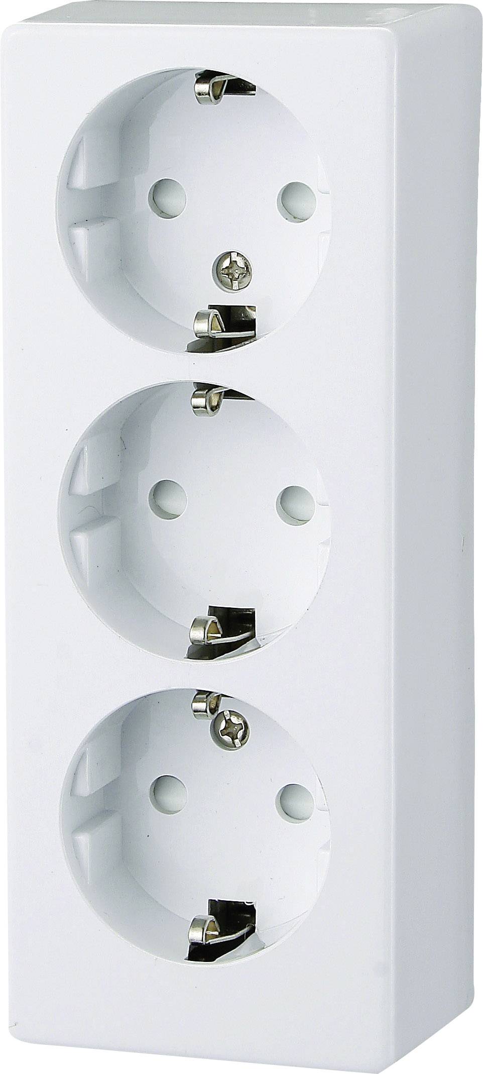 GAO 0306 3x Surface-mount socket Child safety Polar white
