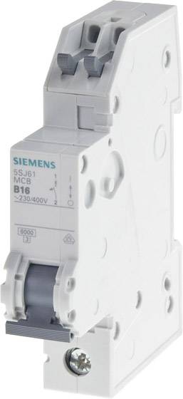 'Siemens 5SJ6 1MC8 B16' Circuit Breaker. White plastic housing with grey switch. Suitable for voltage 230-400V.