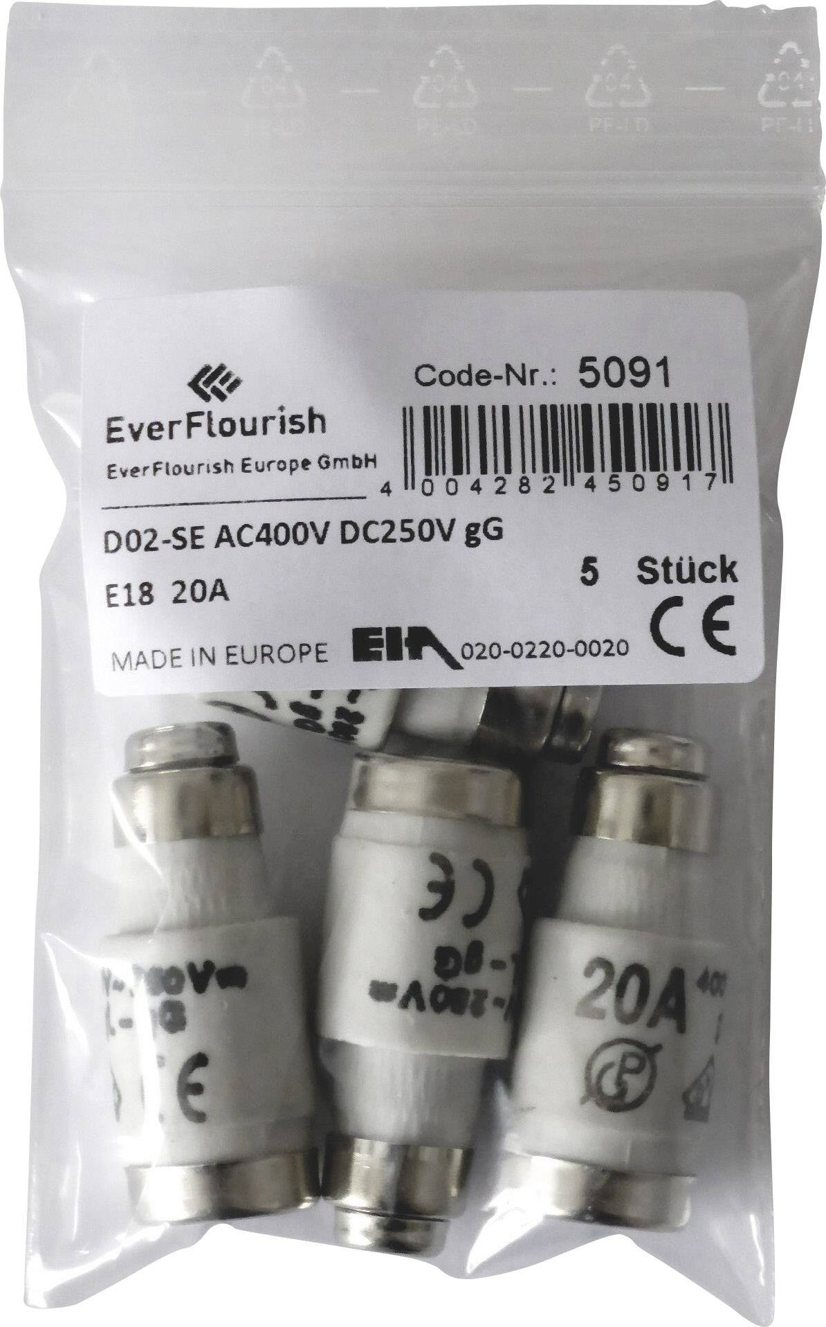 GAO 629260 NEOZED fuse Fuse size = D02 20 A