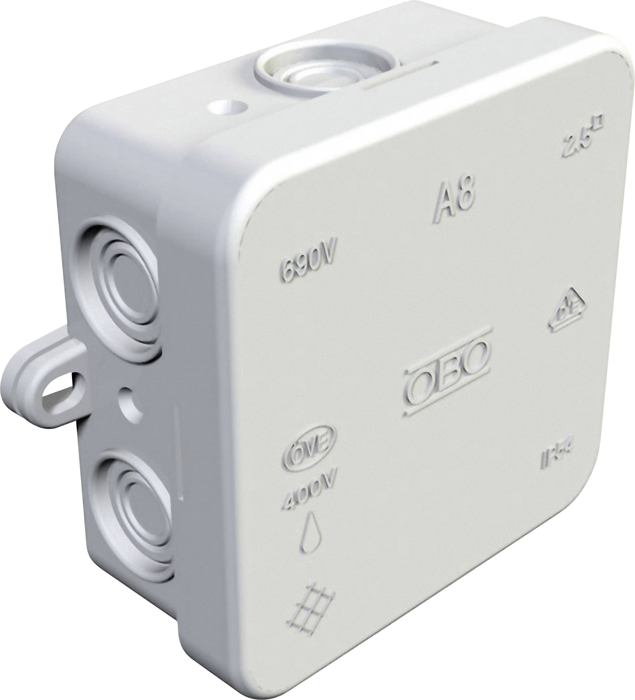 OBO Bettermann 352800000 Junction box (L x W x H) 80 x 80 x 36 mm Light grey IP54 1 pc(s)