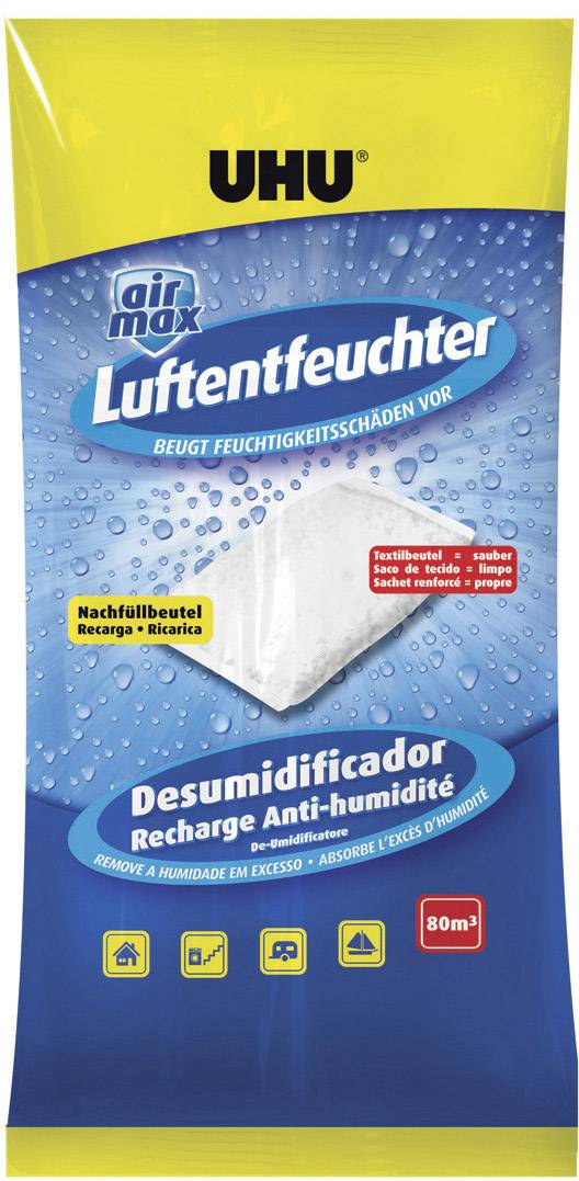 Refill bag for dehumidifier; prevents moisture damage; capacity 80m²; anti-humidity; absorbs excess moisture.