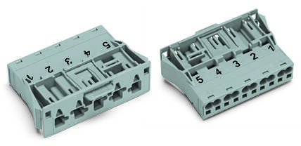 WAGO 770-795 Mains connector WINSTA MIDI Plug, straight Total number of pins: 5 25 A Pink 100 pc(s)