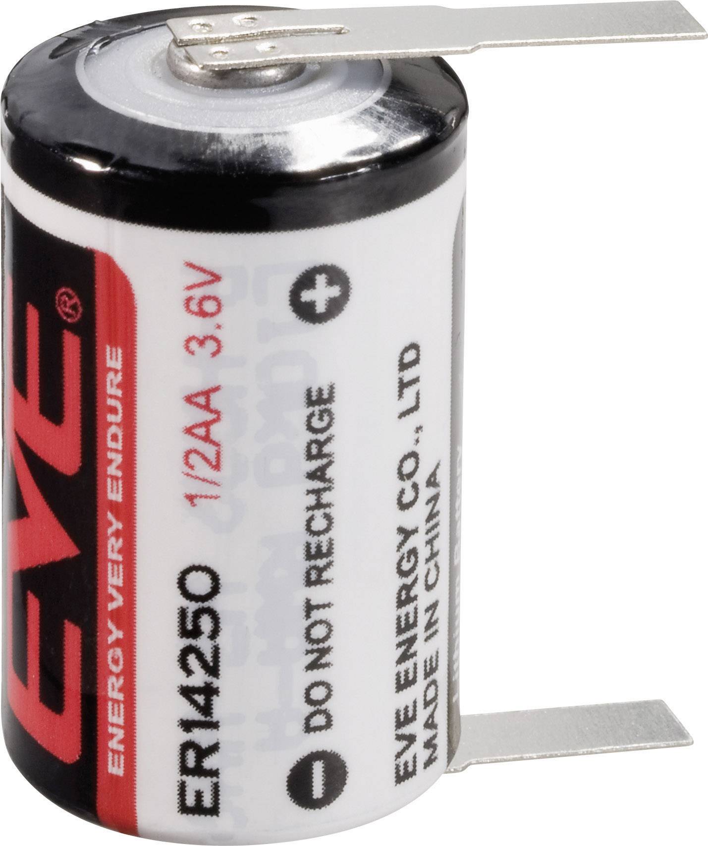 EVE ER14250T Non-standard battery 1/2 AA U solder tab Lithium 3.6 V 1200 mAh