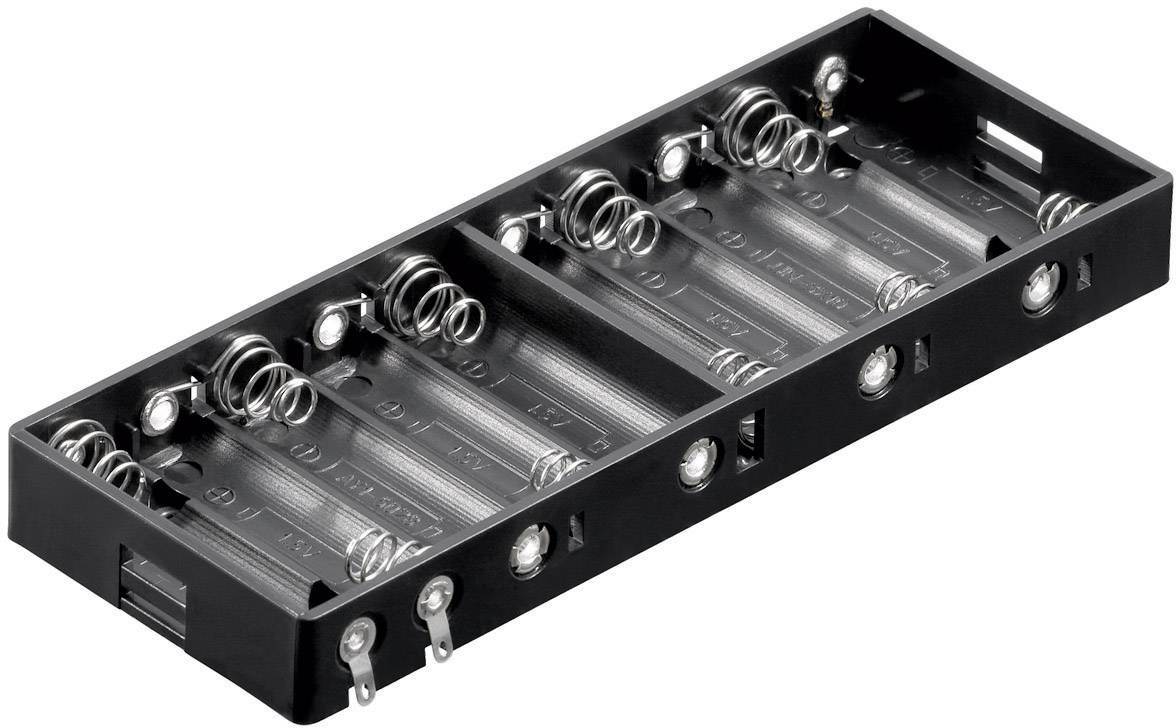 Goobay 11986 Battery tray 10x AA Solder lug (L x W x H) 151 x 57.3 x 15.8 mm