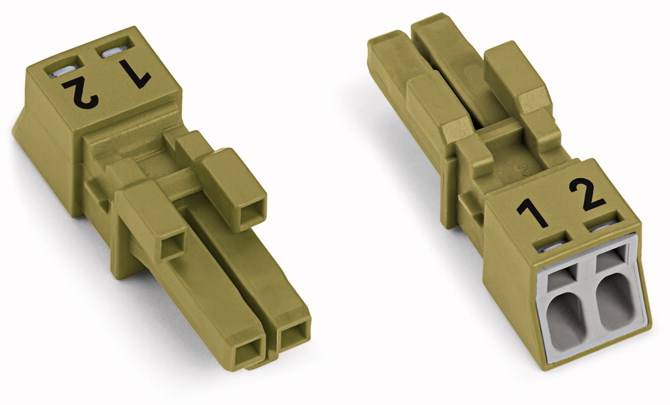 WAGO 890-282 Mains connector WINSTA MINI Socket, straight Total number of pins: 2 16 A Pink 50 pc(s)