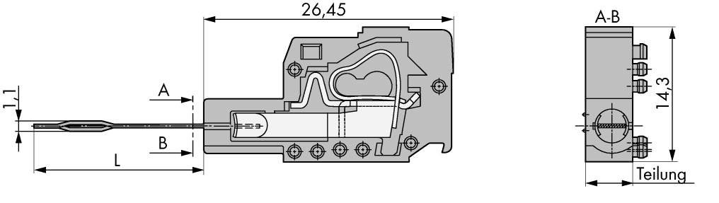 Test connector module with tab 231-155 WAGO Content: 100 pc(s)