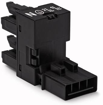 WAGO Mains H distributor Mains plug - Mains socket, Mains socket Total number of pins: 4 White 50 pc(s)