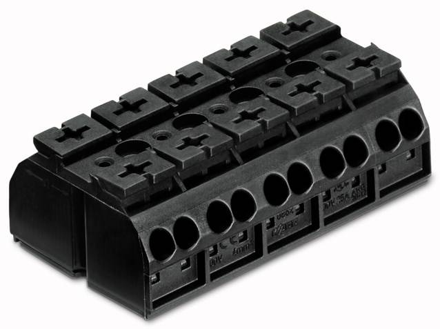 WAGO 862-515 Appliance connector Spring-loaded terminal Black 200 pc(s)