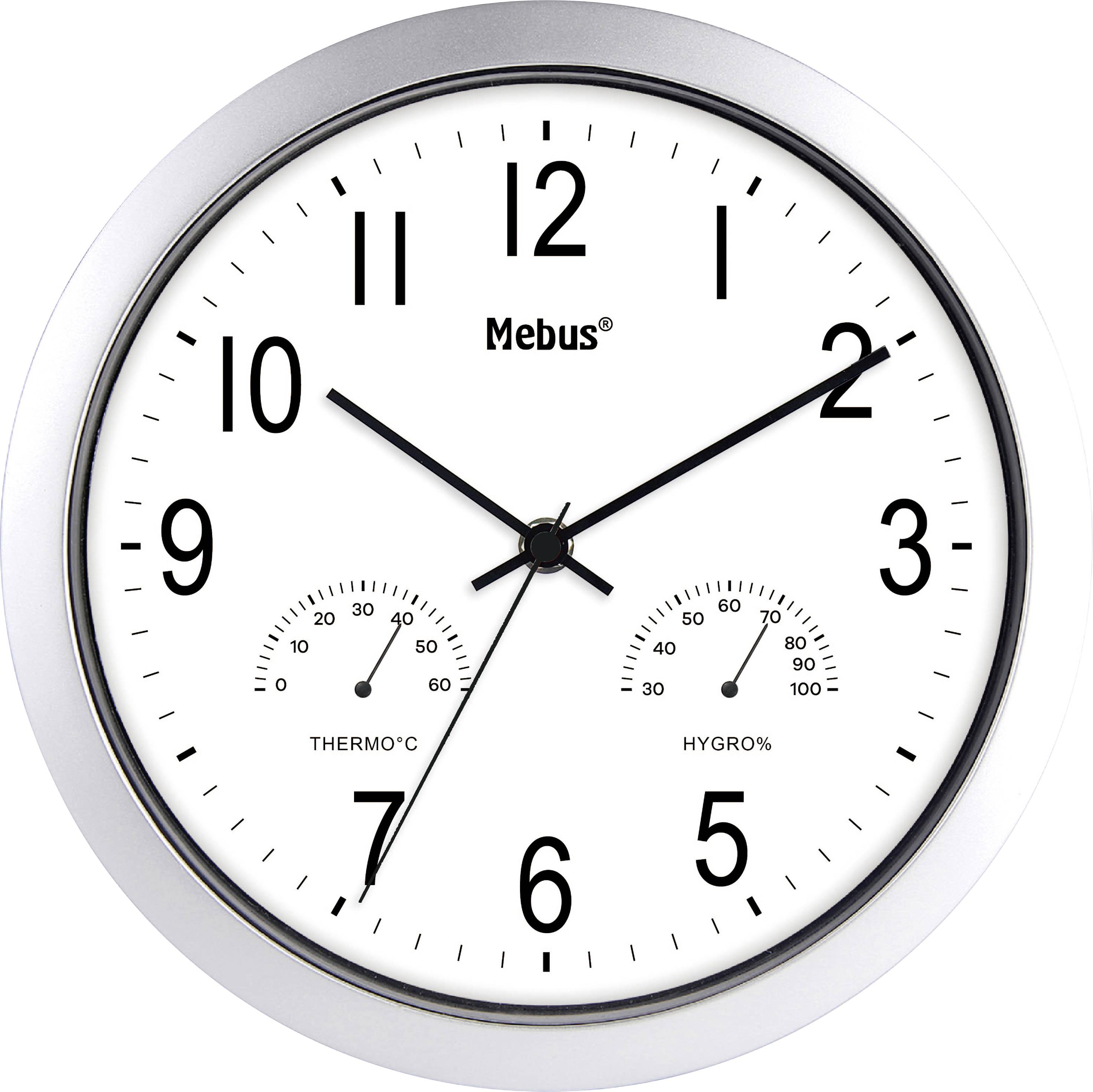 Quartz Wall Clock with Thermometer and Hygrometer