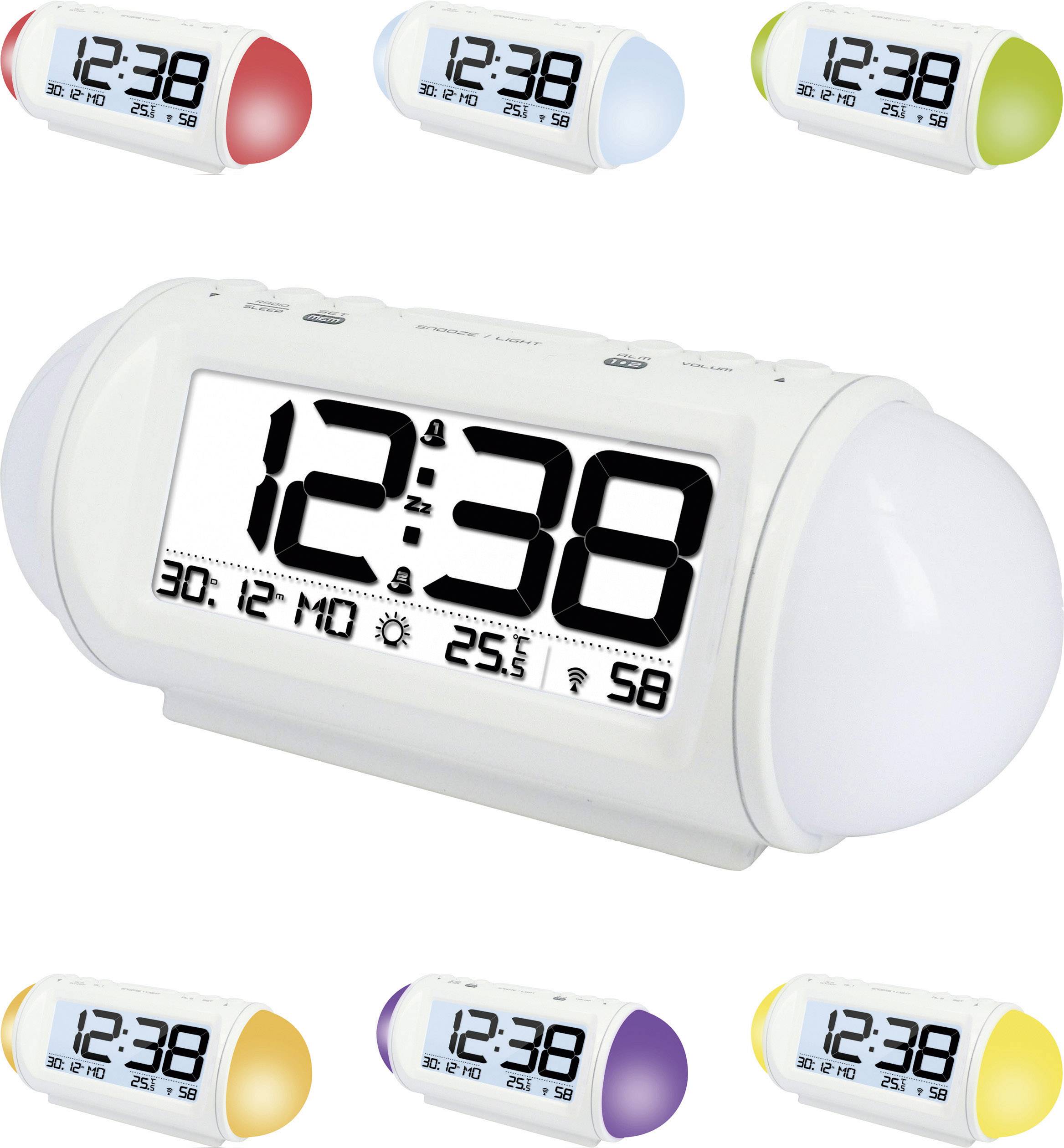 Techno Line WT 499 Radio Alarm clock White Alarm times 2