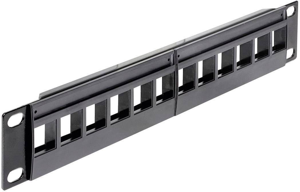 Delock 43259 12 ports Network patch panel 254 mm (10") Unequipped 1 U Unequipped