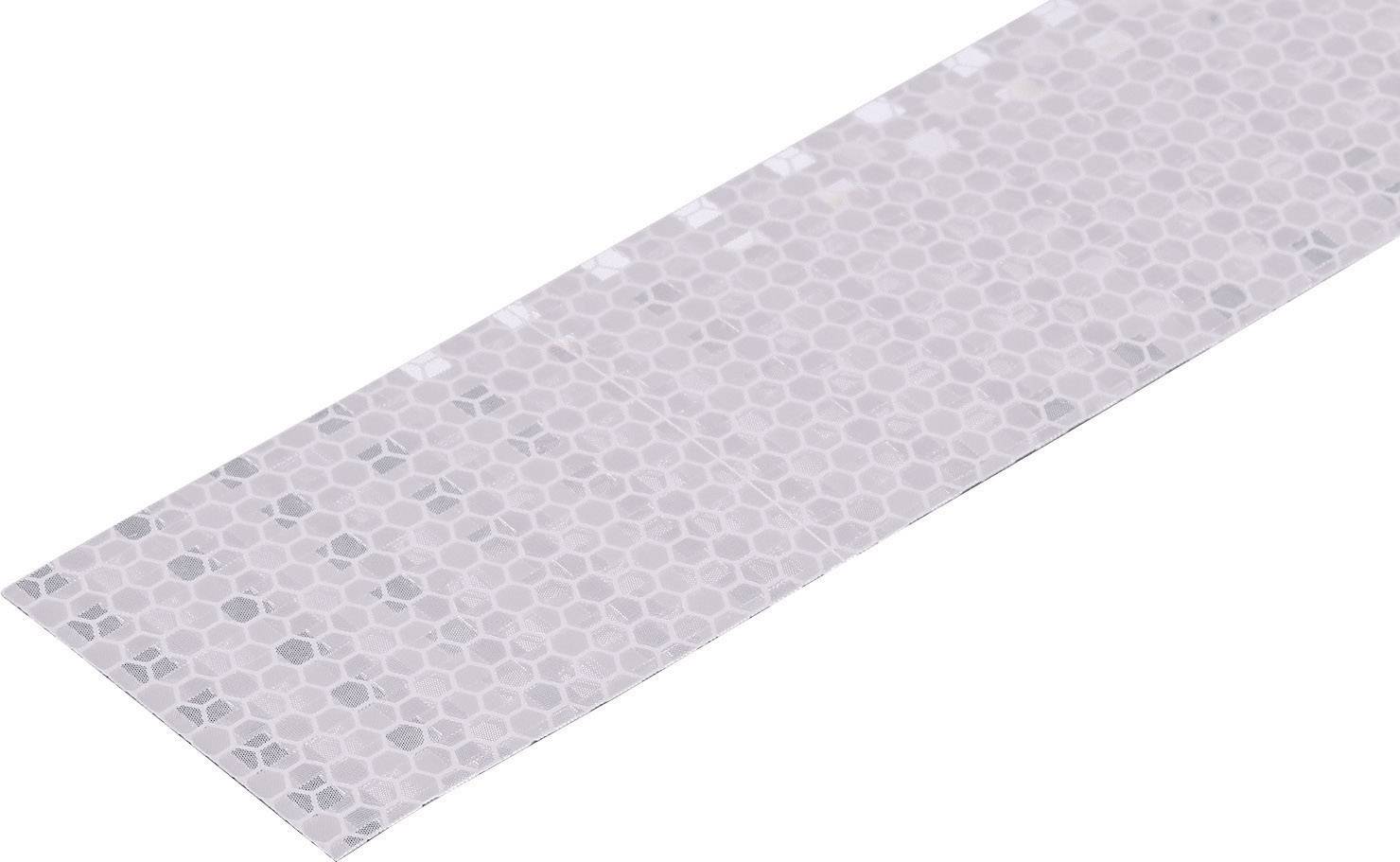 Reflective strip with honeycomb pattern to enhance visibility in darkness.