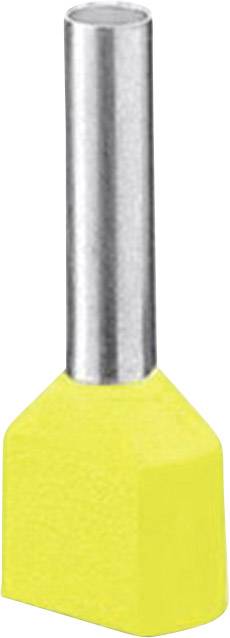 Yellow lipstick in a square bottle with a silver lid.