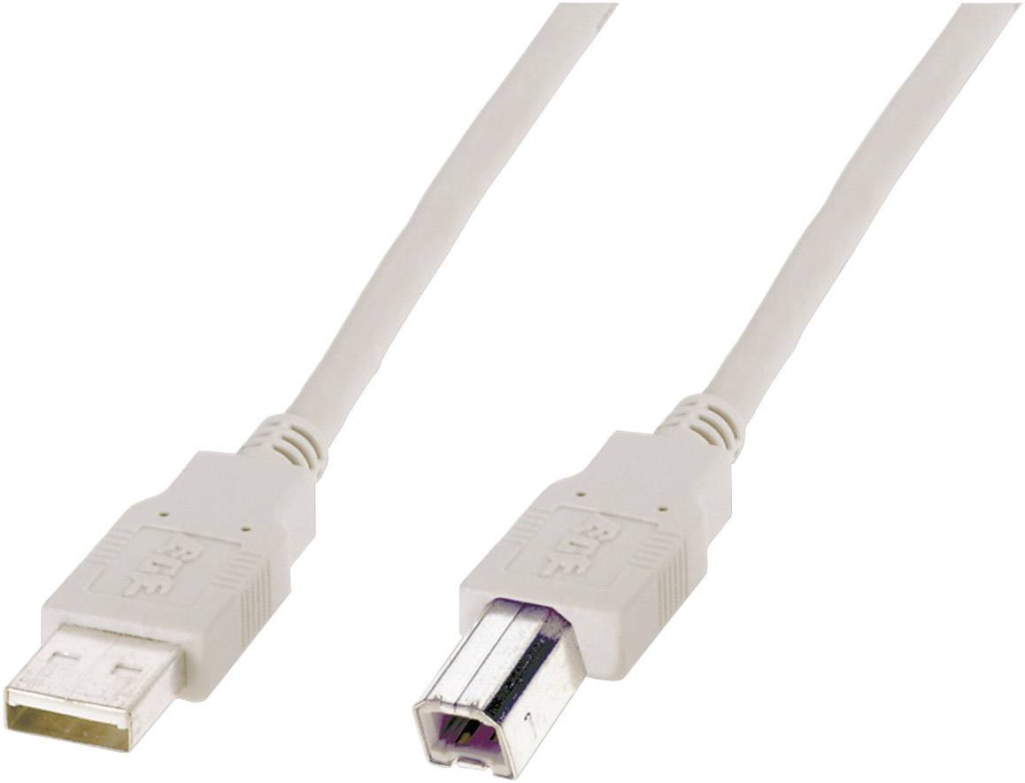 A white USB-A to USB-B cable, typically used for connecting computers with printers or scanners.