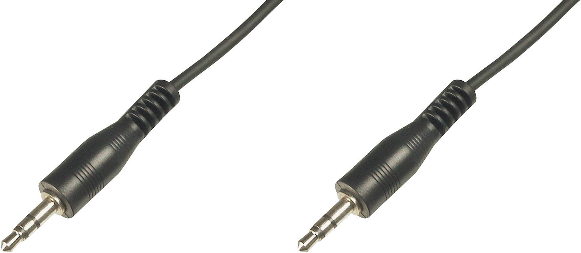 Digitus AK-510100-025-S Jack Audio/phono Cable [1x Jack plug 3.5 mm - 1x Jack plug 3.5 mm] 2.50 m Black