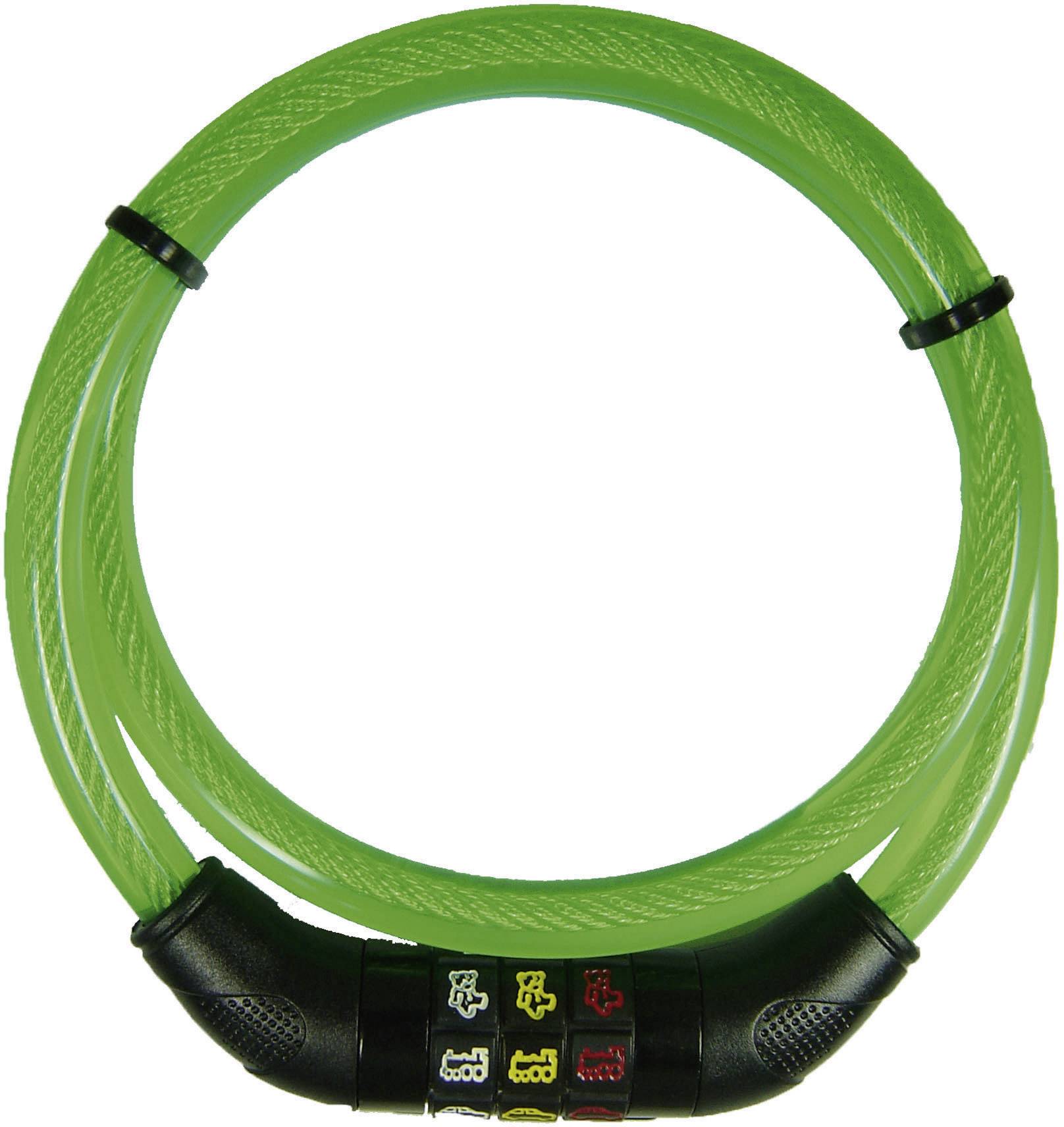 Security Plus CSL80grün Steel cable lock Green Symbol combination lock