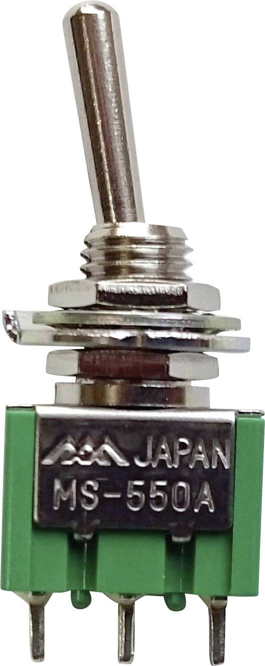 TRU COMPONENTS 700541 MS-550F-B Toggle switch 250 V AC 1.5 A 2 x On/On latch 1 pc(s)