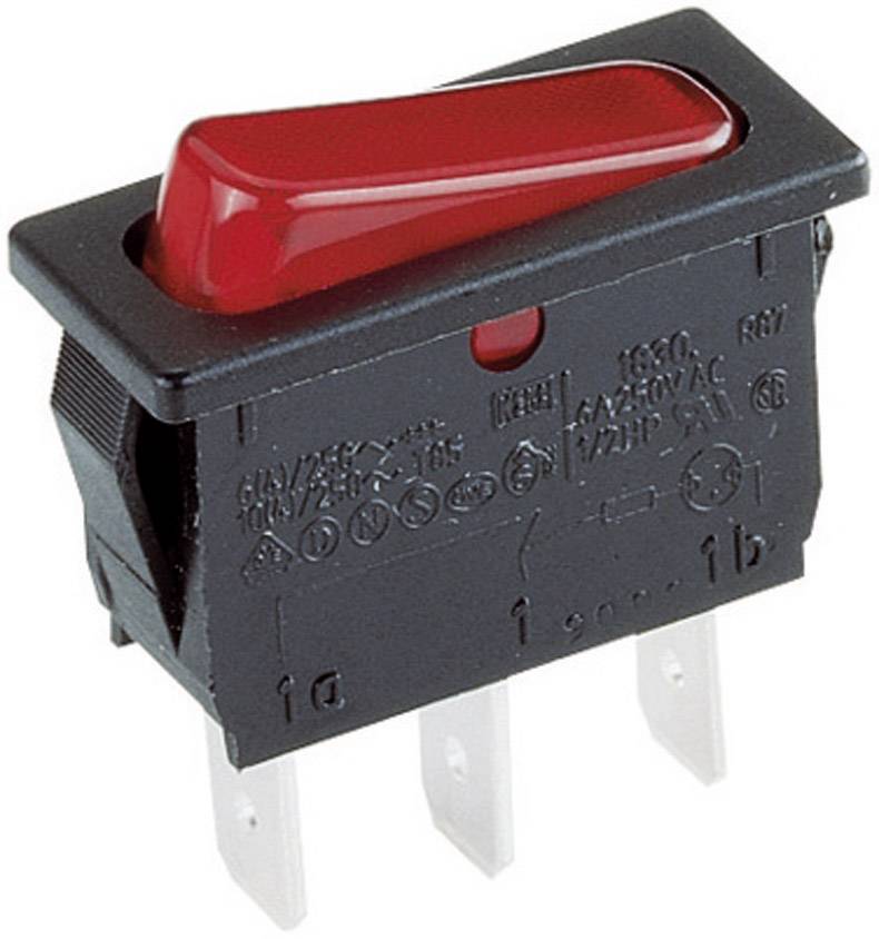 Marquardt 1830.3112 Toggle switch 1830.3112 250 V AC 6 A 1 x Off/On IP40 latch 1 pc(s)