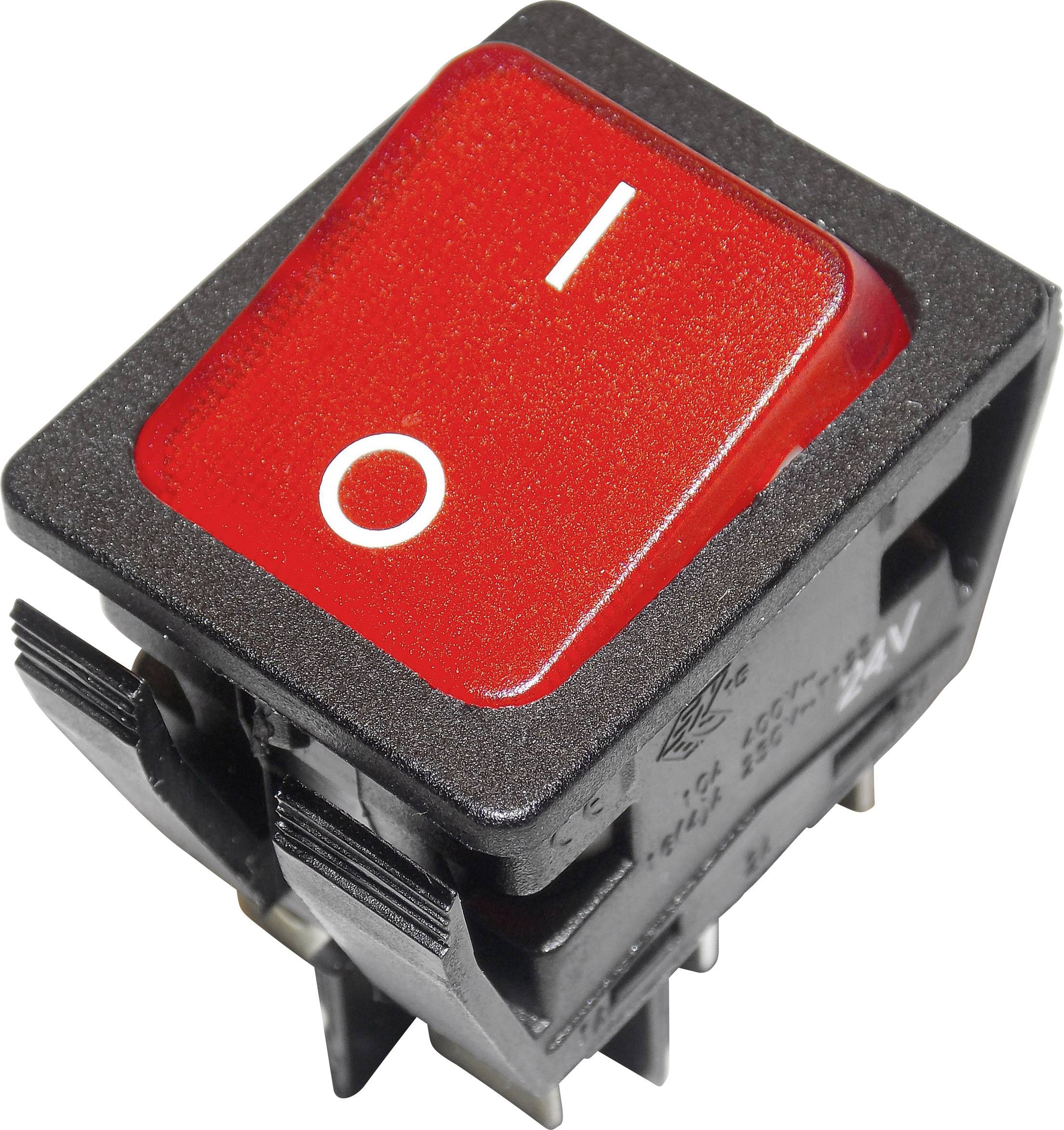 Arcolectric (Bulgin Ltd.) C6057ALFAB Toggle switch C6057ALFAB 24 V DC/AC 16 A 2 x Off/On latch 1 pc(s)