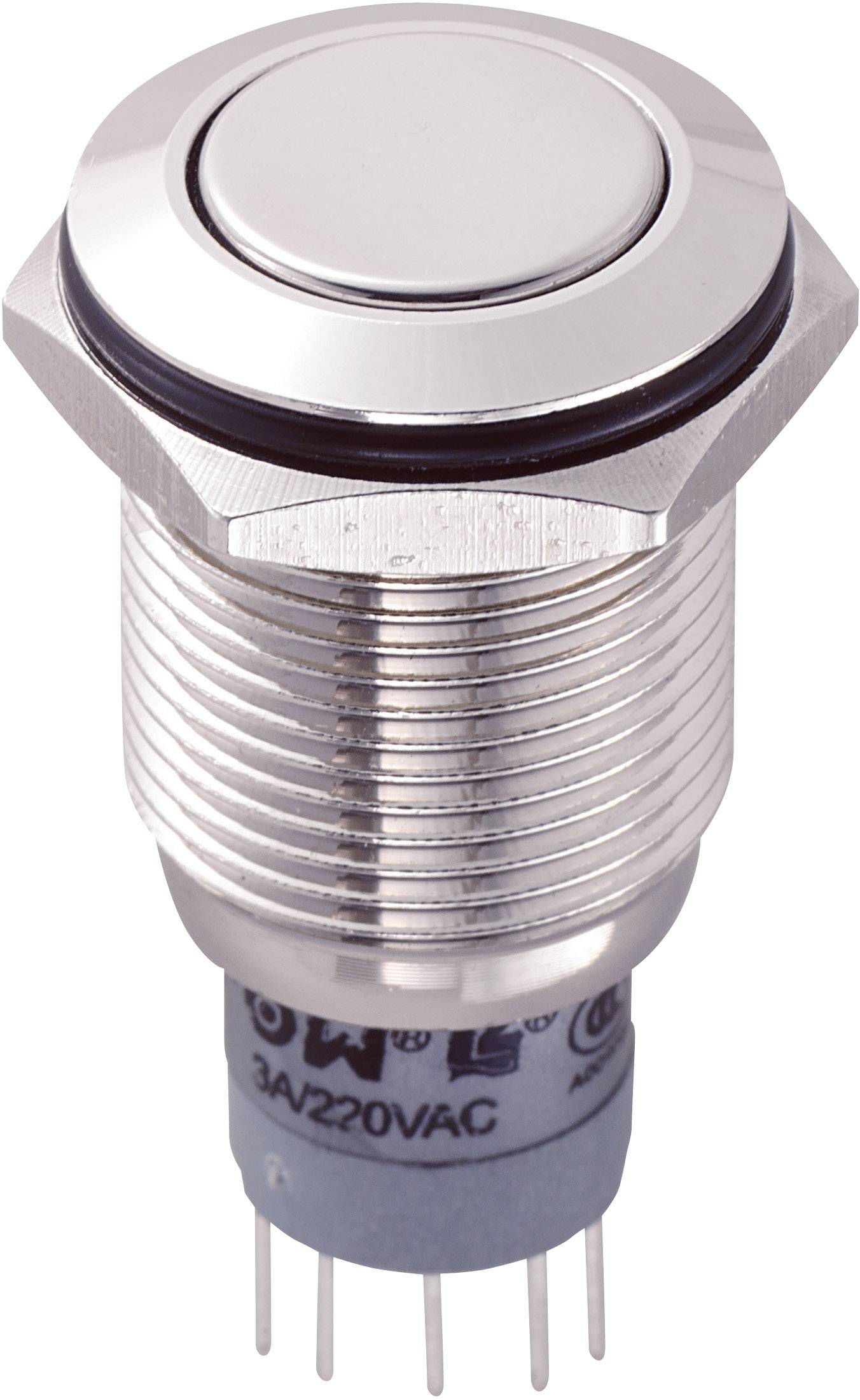 TRU COMPONENTS 701931 LAS2GQF-22/N/P Tamper-proof pushbutton 250 V AC 3 A 2 x On/(On) momentary 1 pc(s)