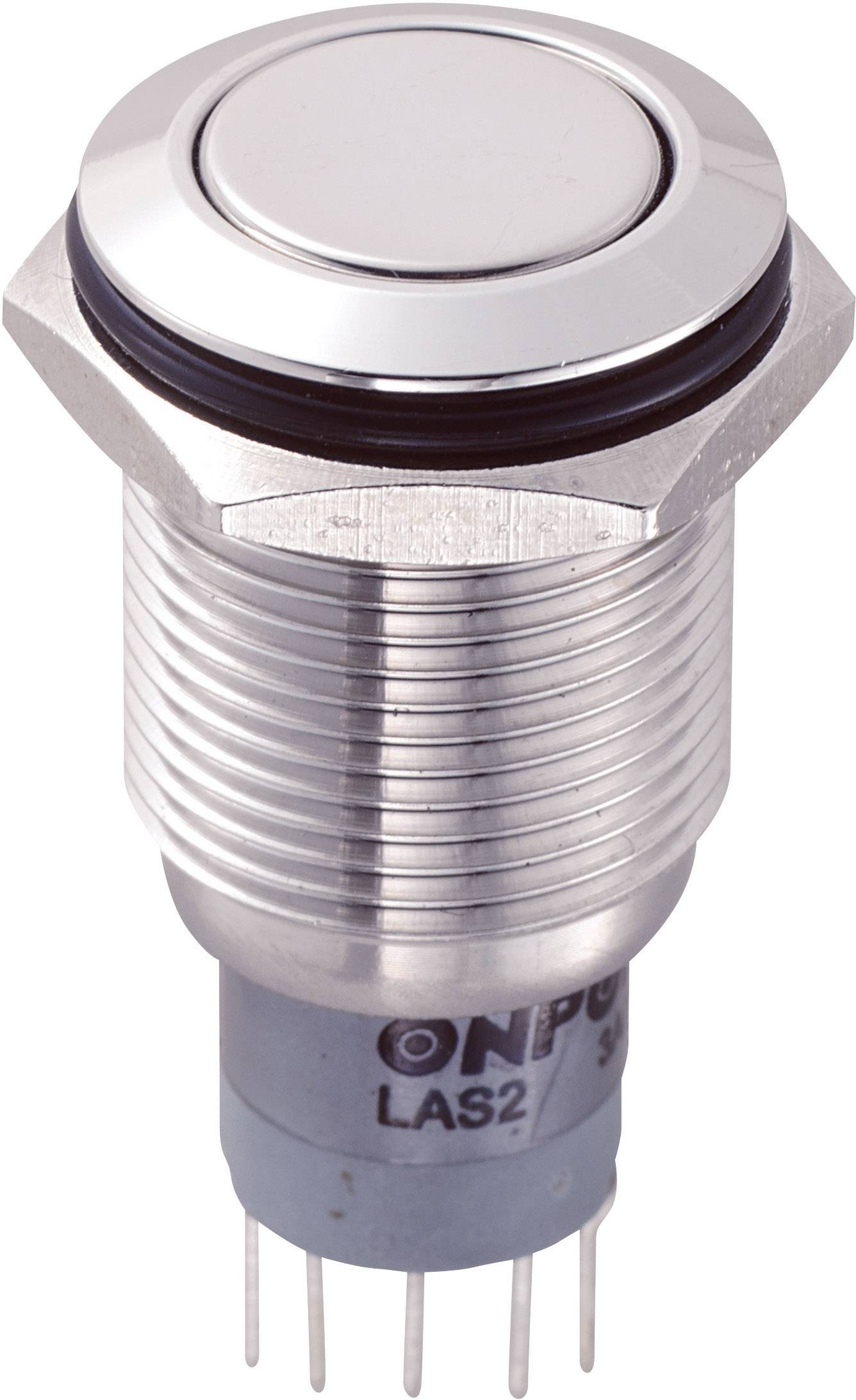TRU COMPONENTS 701943 LAS2GQF-22/S/P Tamper-proof pushbutton 250 V AC 3 A 2 x On/(On) momentary 1 pc(s)