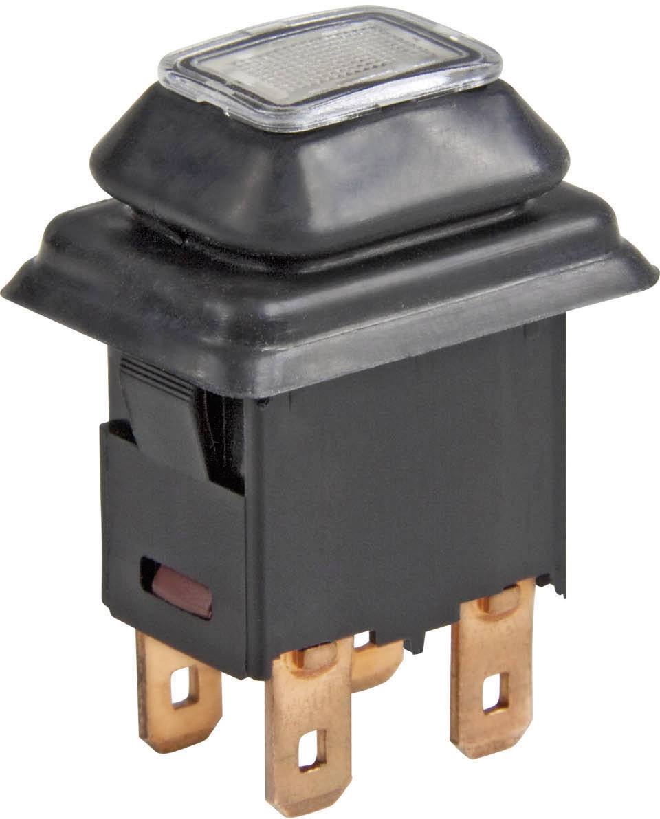 Marquardt 1683.8101 1683.8101 Pushbutton switch 250 V AC 16 A 1 x On/Off latch (L x W) 21 mm x 15 mm IP65 1 pc(s)