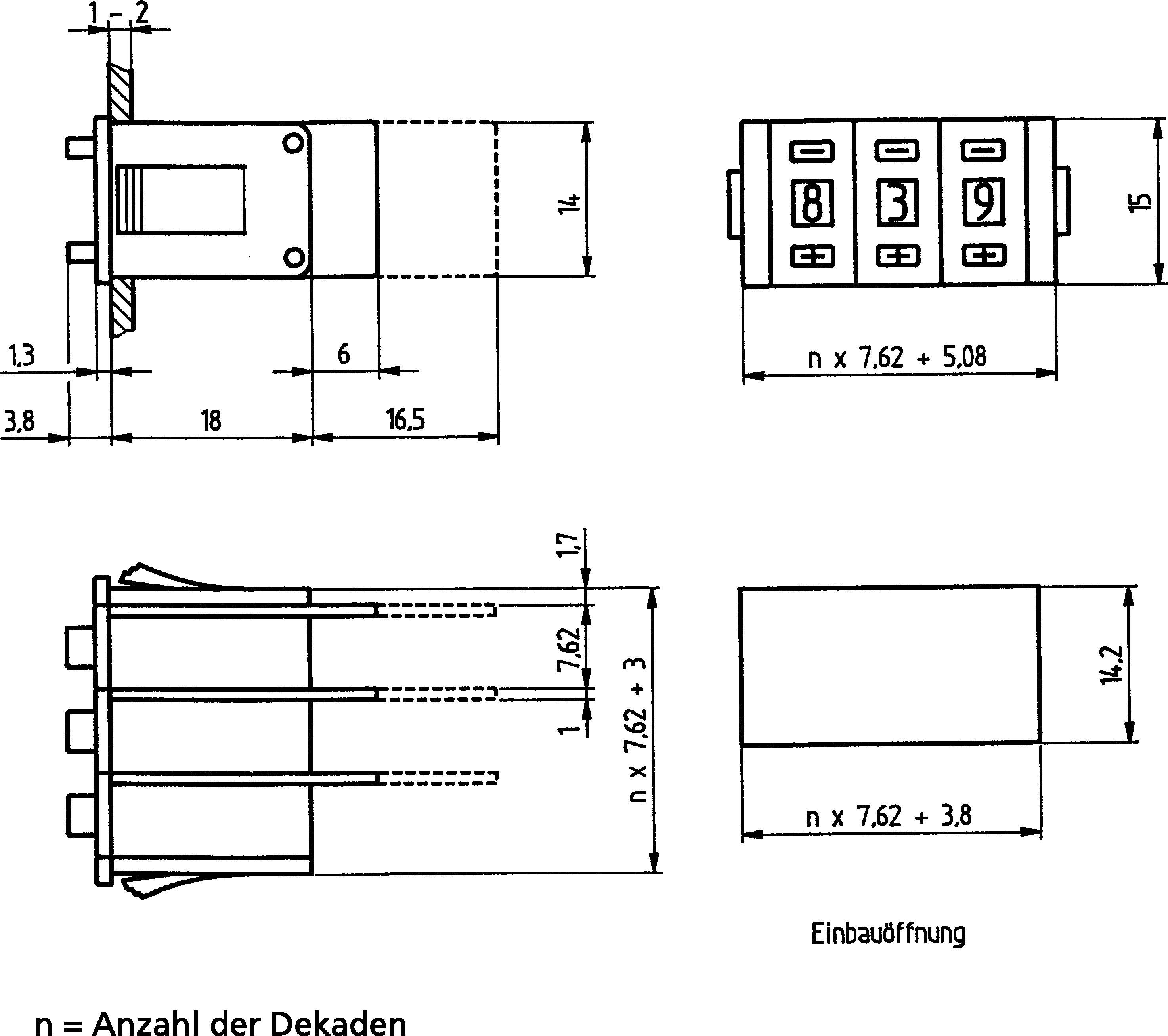 PTR Hartmann PICO-DE-111AL2 Two-push Code Switch PICO-DE Decimal