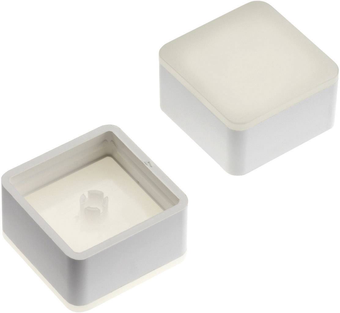 Two square enclosures, one open and one closed. The open one reveals the empty interior and a small peg.