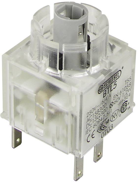 A transparent switch housing block with electrical connection pins, suitable for 250V/6A, with various standard markings.