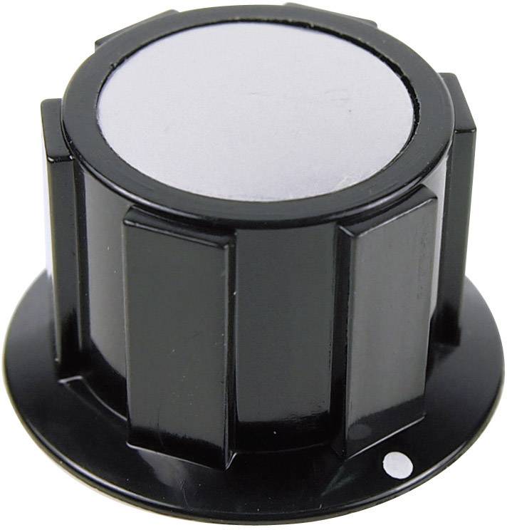 Cliff FC1622 K1C Knob Blk / Silver 6mm Screw Fix