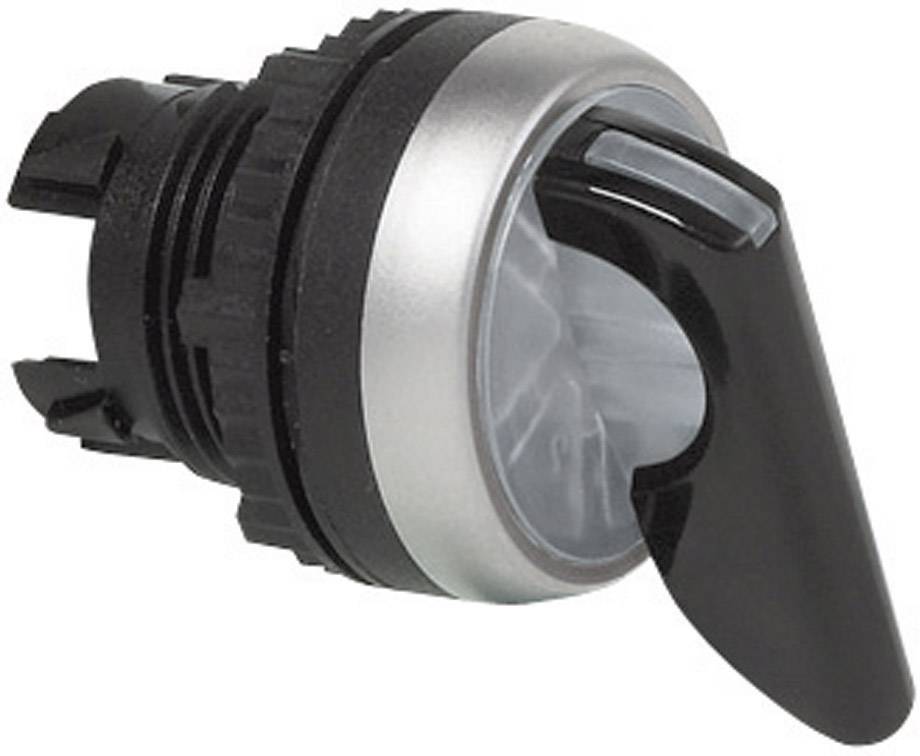 Black toggle switch with silver rim, suitable for electronic devices.