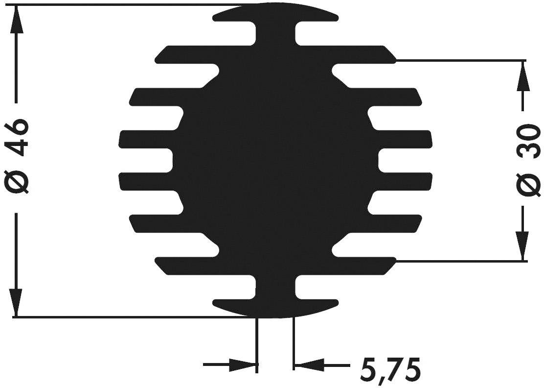 Fischer Elektronik 10021847 SK 598 15 SA LED heat sink 4 K/W (Ø x H) 46 mm x 15 mm