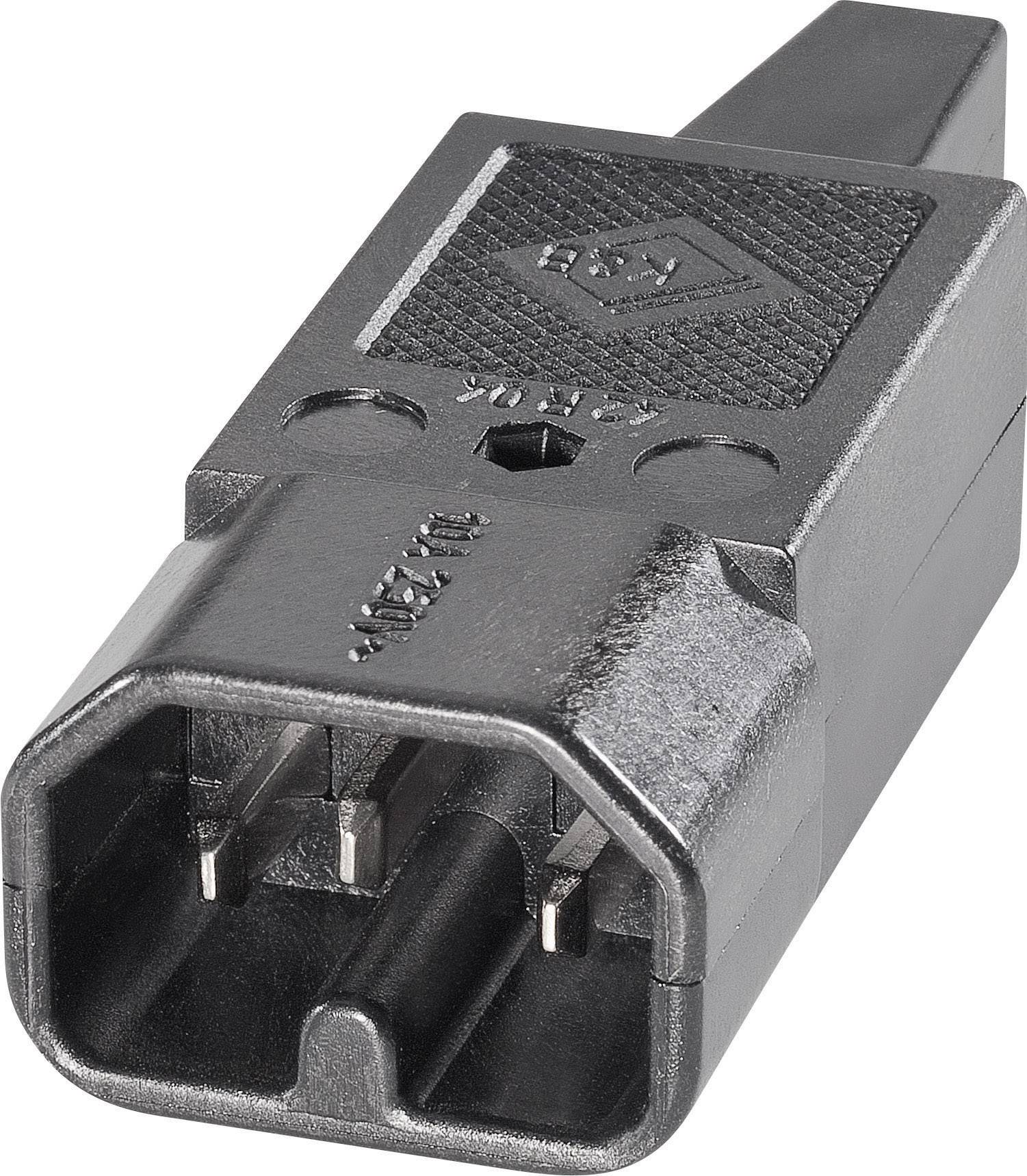K & B 42R042311 Hot wire connector 42R Plug, straight Total number of pins: 2 + PE 10 A Black 1 pc(s)