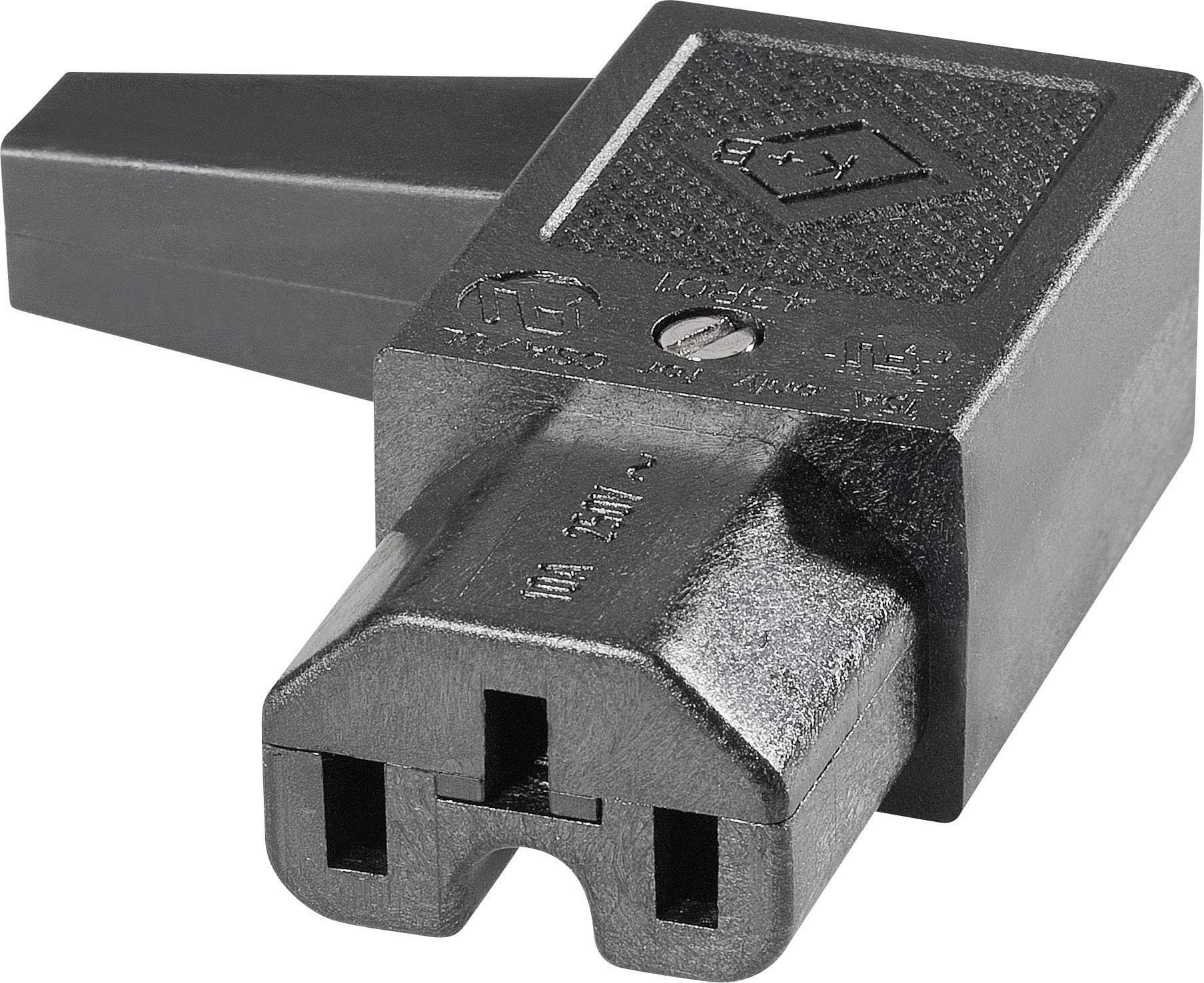 K & B 43R012211 Hot wire connector 43R Socket, right angle Total number of pins: 2 + PE 10 A Black 1 pc(s)