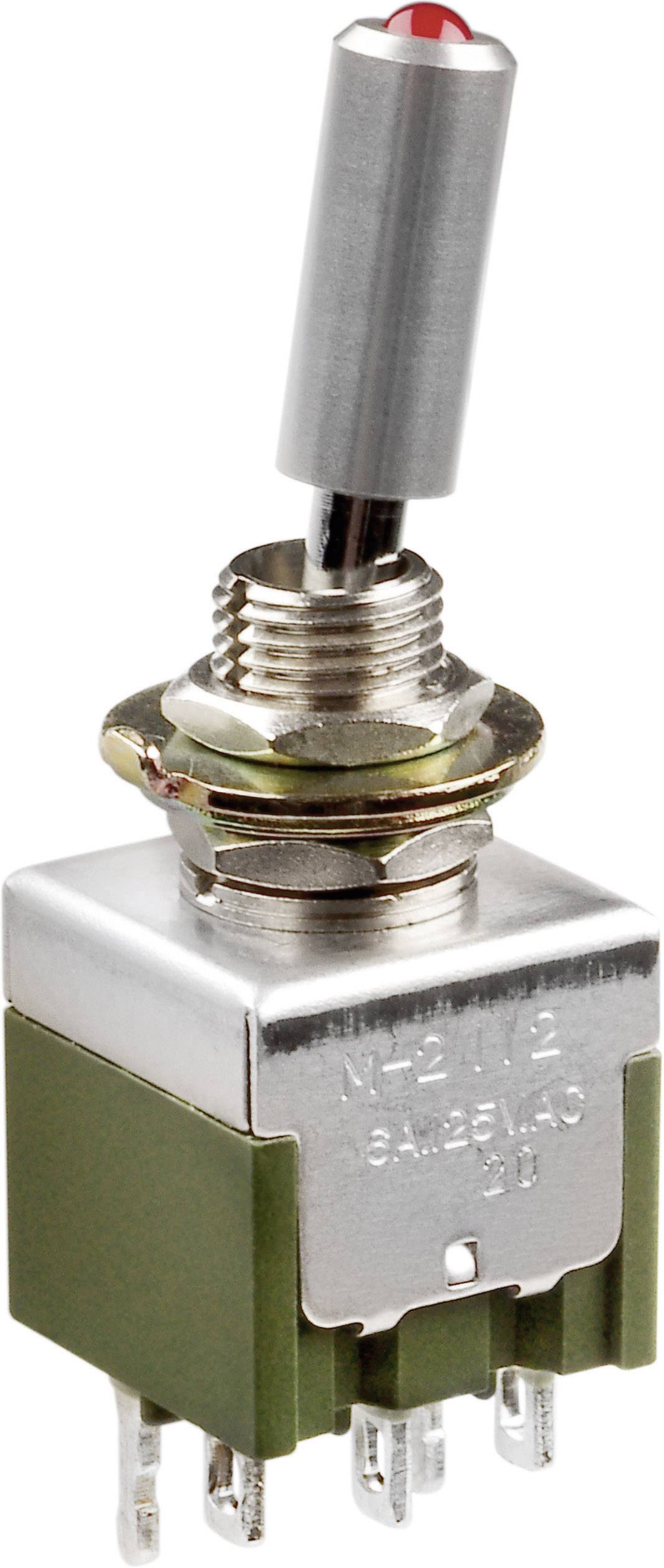 NKK Switches M2112TCW01 M2112TCW01 Toggle switch 250 V AC 3 A 1 x On/On latch 1 pc(s)