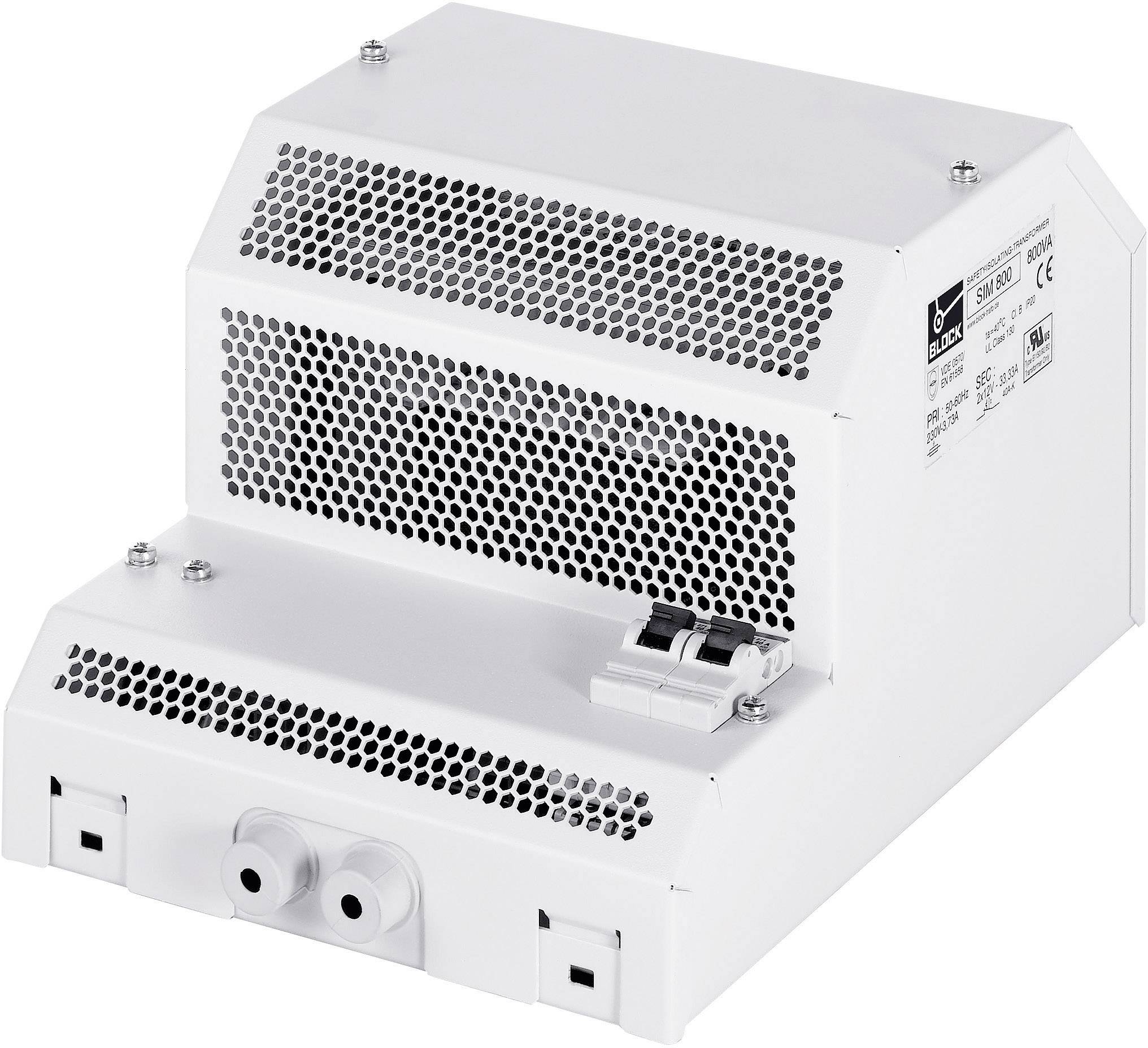 BLOCK SIM 100 Safety transformer 1 x 230 V AC 2 x 12 V AC 100 VA 4.16 A