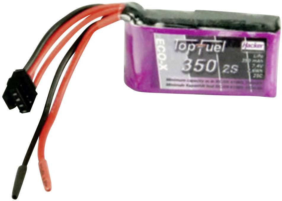 Hacker Scale model battery pack (LiPo) 7.4 V 350 mAh No. of cells: 2 25 C Softcase Open cable ends
