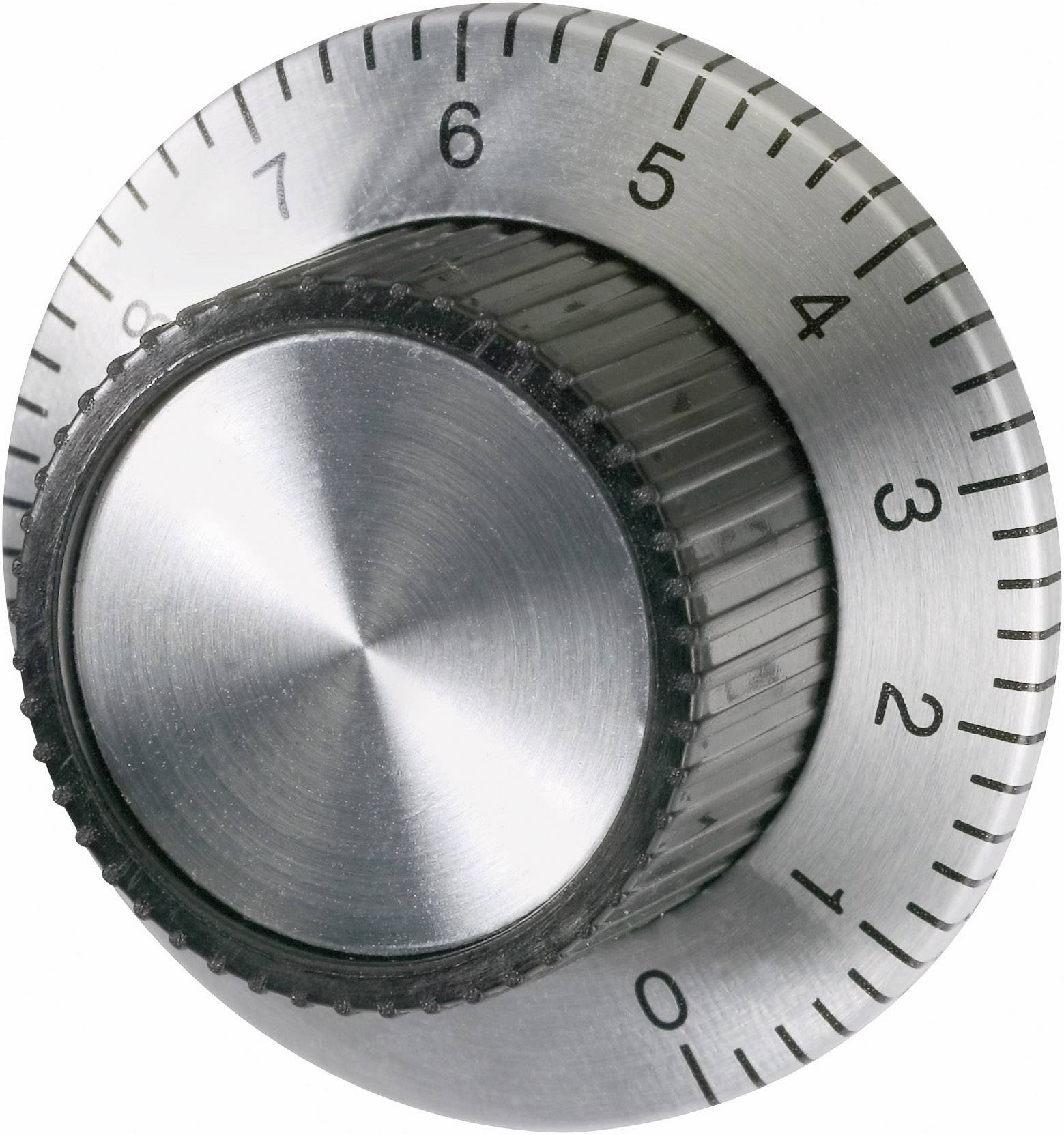 A silver combination lock with numbers from 0 to 9, representing the setting options for the combination.