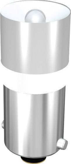 Silver cylindrical object with a white ring at the top. It resembles a microscope lens or optical instrument.